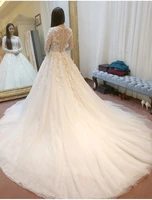 elegant ball gown wedding dress straps long sleeves appliques bridal gowns plus size floor length stylish vestido de novia