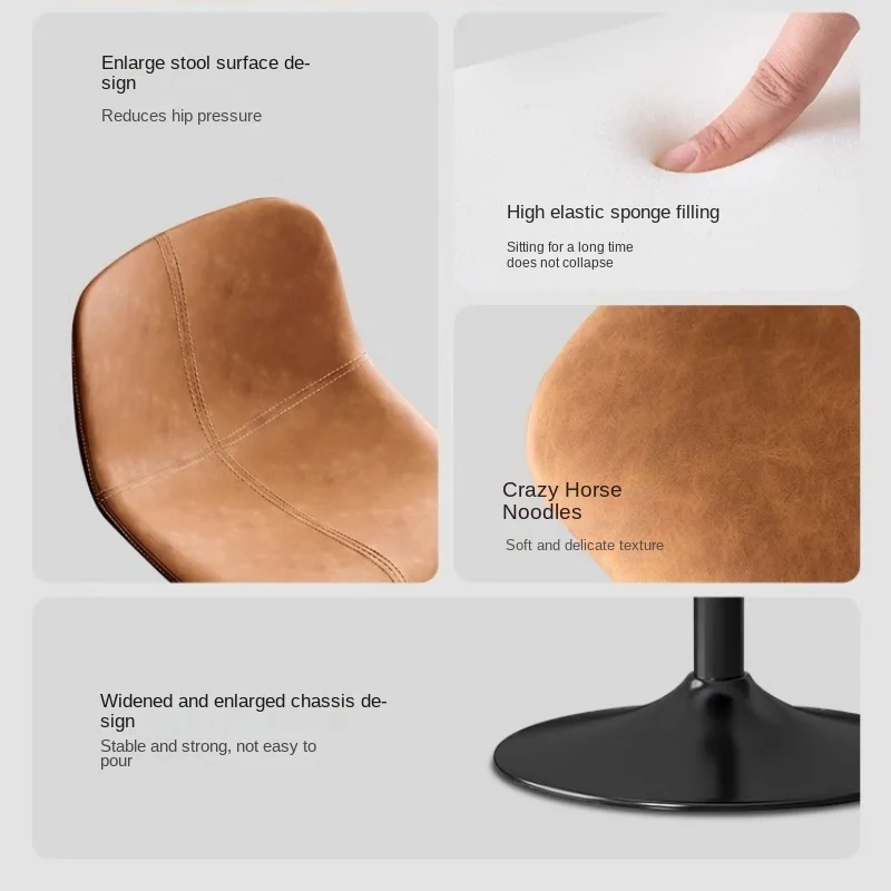 Барная модель 2-современных поворотных барных стульев регулируемый по высоте