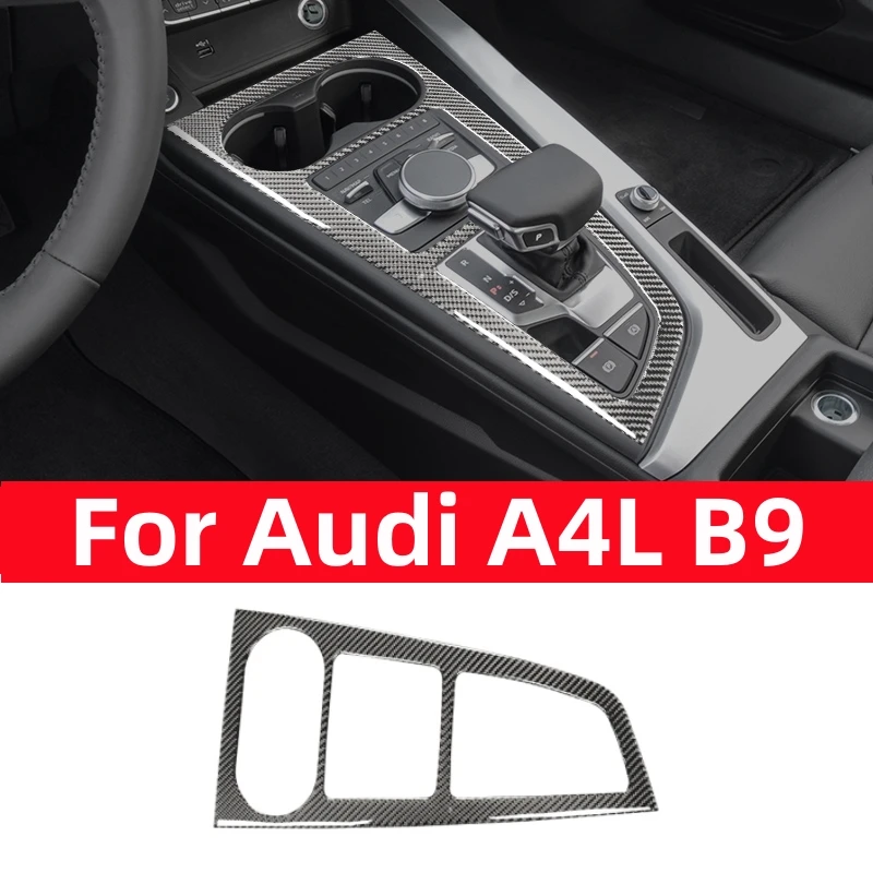 

For Audi A4L A4 B9 A5 2017-2019 Accessories Car Gear Shift Panel Control Center Decor Sticker Cover Trim Carbon Fiber Interior