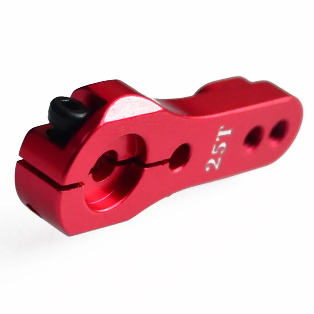 Durable Red Blue Aluminium RC Model Motor Professional Replacement Parts 25T Lightweight Easy Install Servo Horn Rocker Arm