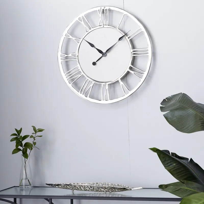 

24" White Marble Wall Clock