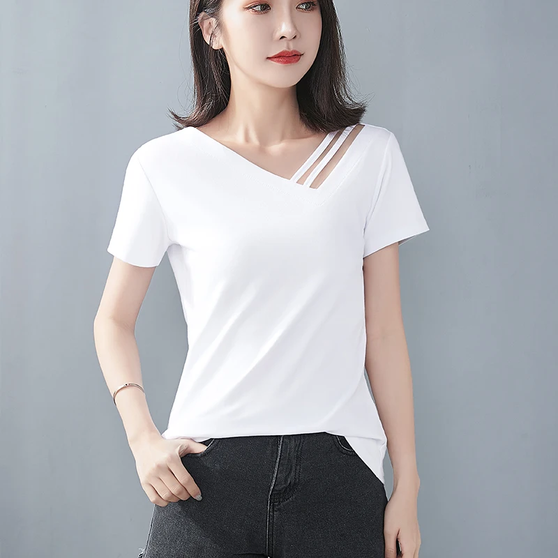 Женские толстовки женская одежда с коротким рукавом черные и белые футболки для