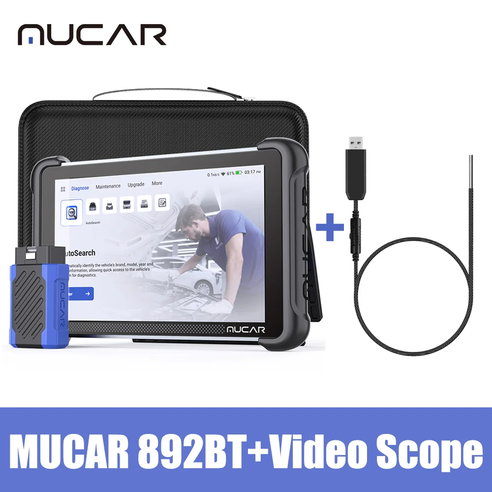 

MUCAR 892BT AI Функция Полная система Автомобильный диагностический инструмент Двунаправленный сканер OBD2 Кодирование ЭБУ 35-услуги Поддержка CANFD и DOIP