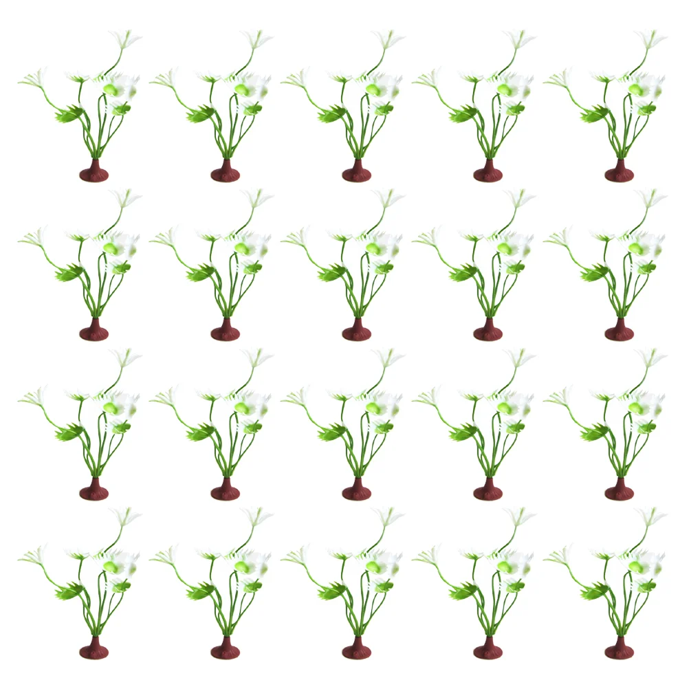 

20pcs Tank Glass Glass Plants Adornment Aquatic Miniature for Aquarium