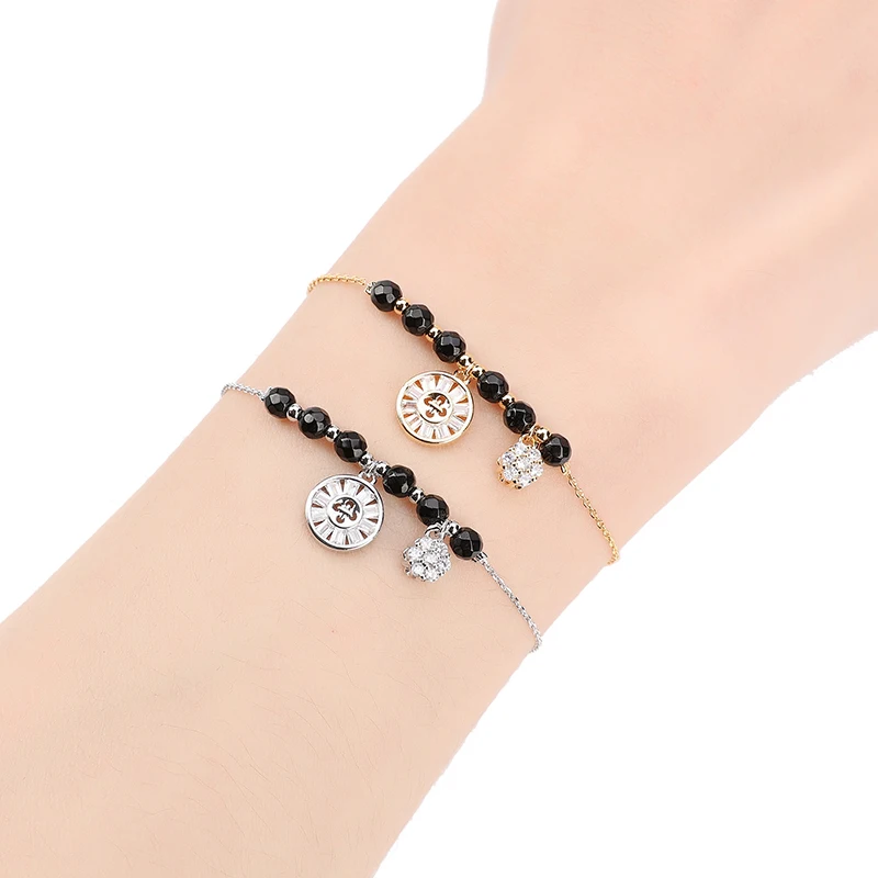 

Bracelet HADIYANA Cubic Zirconia Round Fashion Adjustable Classic Luxury Ladies Gift Bracelet SL3546 Birthday Gift