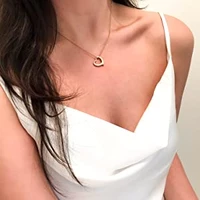 elegant lovely romantic gold heart pendant necklace for women wedding jewelry best friends bff valentines day bridesmaid gift