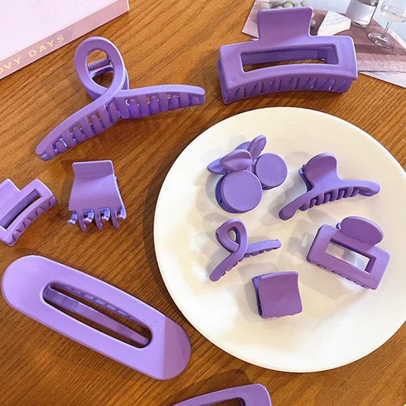 

Blue Matte Solid Hair Claw Elegant Simple Acrylic Hair Clips Hairpins Barrette Headwear for Women Girls Hair Accessories Gifts