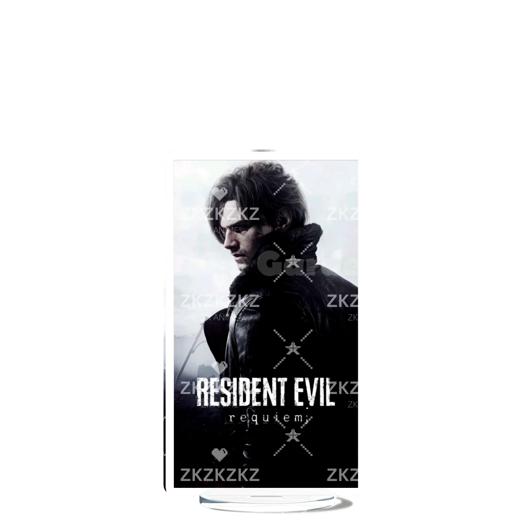 Настольная акриловая фигурка-подставка с персонажем игры Resident Evil Леоном С. Кеннеди, классический дизайн, для декора стола (art.: 3920dabc5548b) - 3920dabc5548b