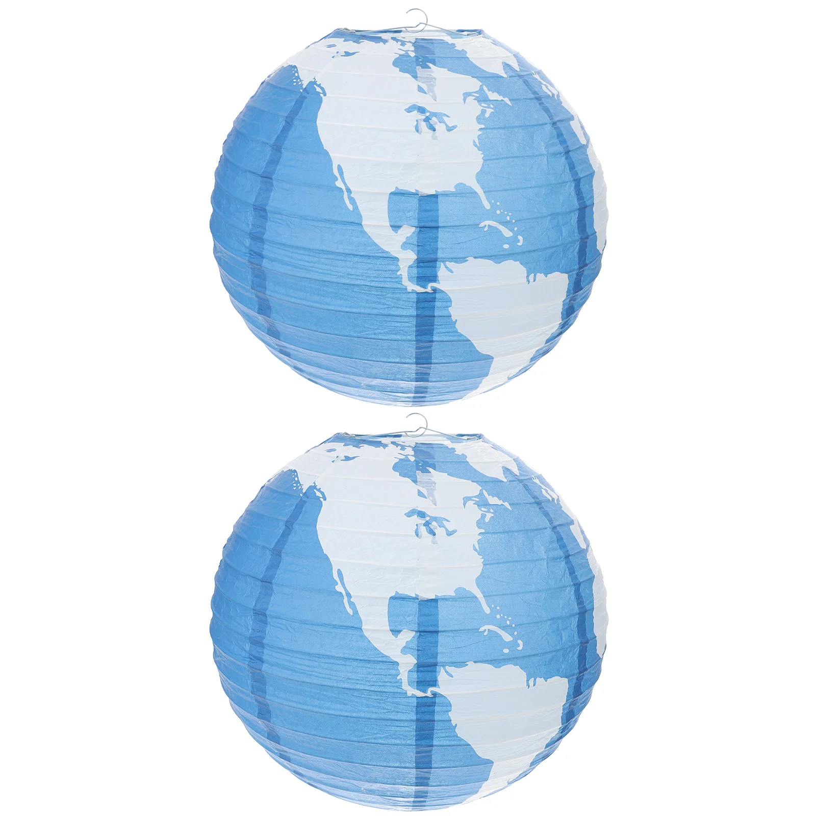 

Paper Lanterns Lantern Party Hanging Chinese Decorations Globe Planet Space Earth World Blue Japanese Round Lamp Foldable