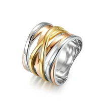megin d stainless steel titanium 3 colors weaven ins korean fashion vintage boho rings for girls women couple gift jewelry bague