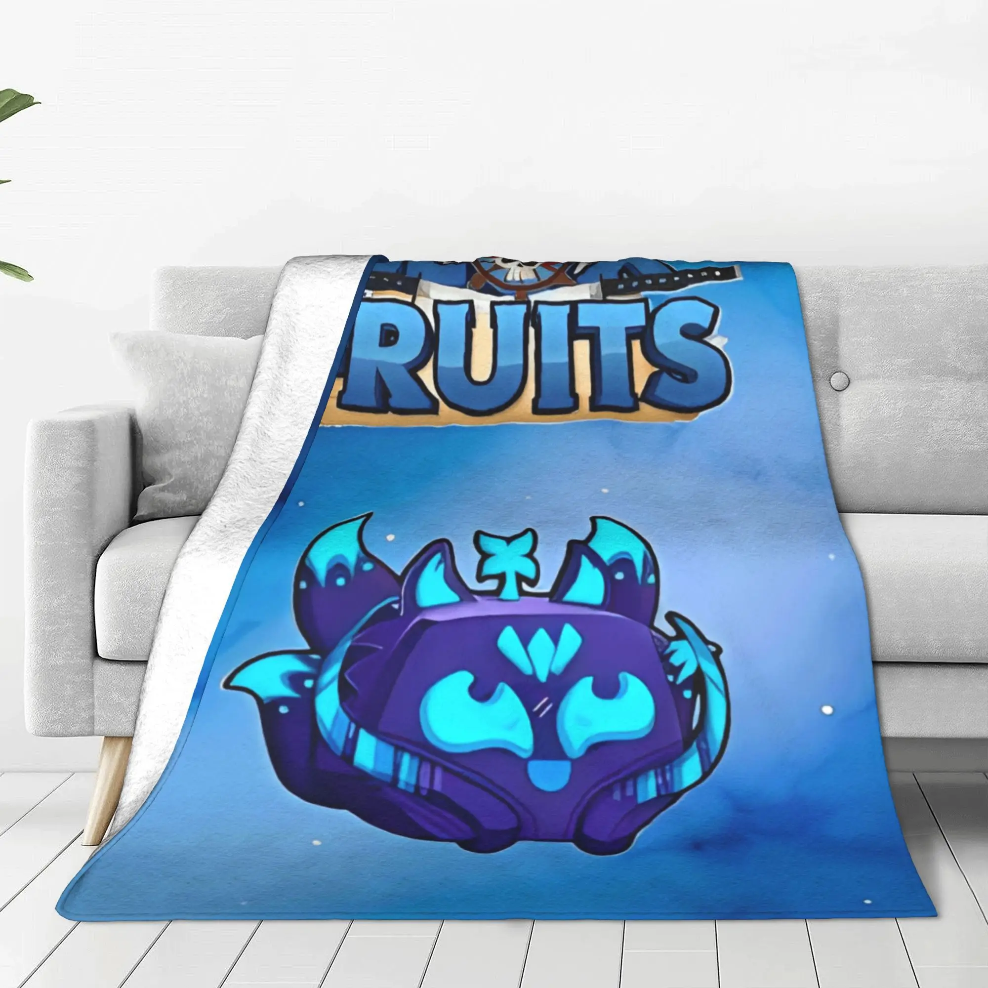 Флисовое одеяло Blox Fruits для игр одеяла Robloxx постельного белья офисное легкое
