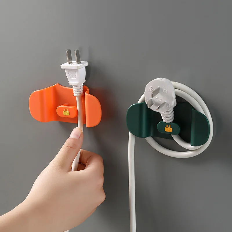 

Free Punching Strong Glue Hook Wall Hanging Storage Power Cord Fixing Clip Wire Winder