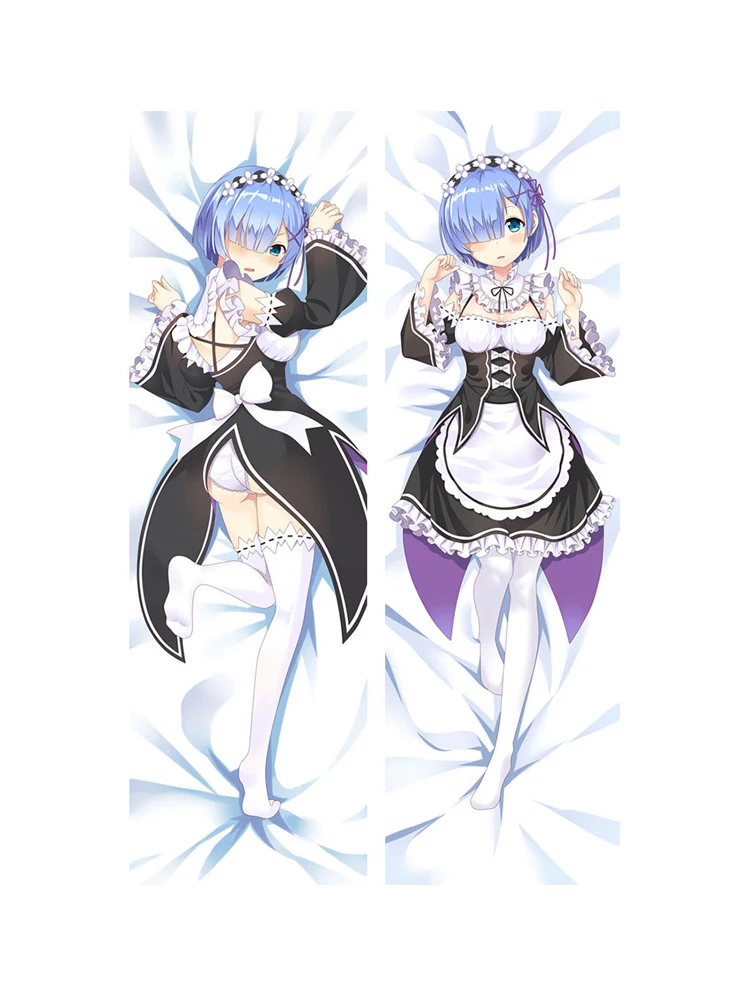 Наволочка для объятий тела Rem Ram из аниме Re:Zero kara Hajimeru Isekai Seikatsu в новом дизайне.