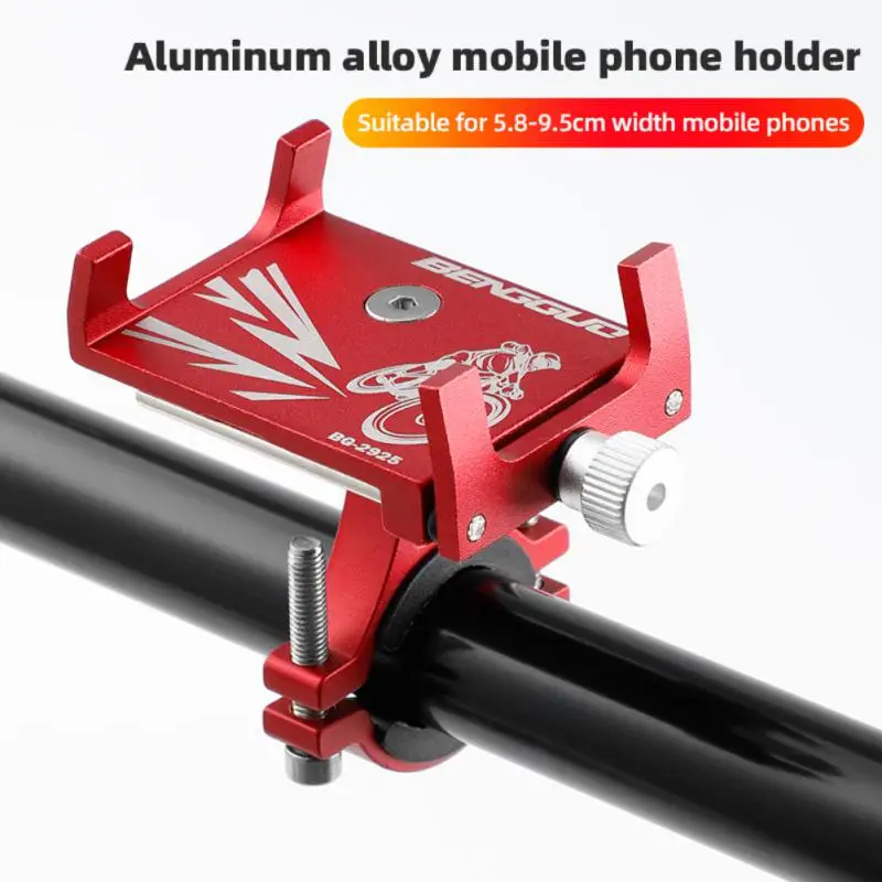 

Metal Bike Phone Holder Aluminum Alloy Anti-slip Motorbike Bracket GPS Clip Universal Bicycle Phone Stand for All Smartphones