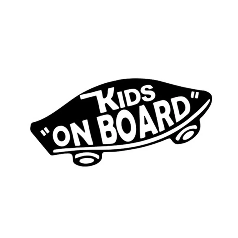 

KIDS ON BOARD Baby on Board Decals Warning Sticker Skateboard Motorcycle Car Stickers Black/Silver,19cm*8cm