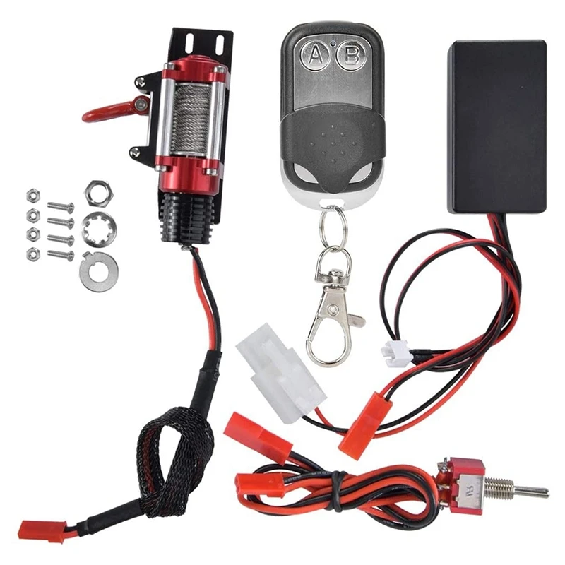 

Радиоуправляемая лебедка, металлическая автомобильная лебедка с дистанционным управлением для Axial SCX10 90046 D90 1/10 Радиоуправляемый гусеничны...