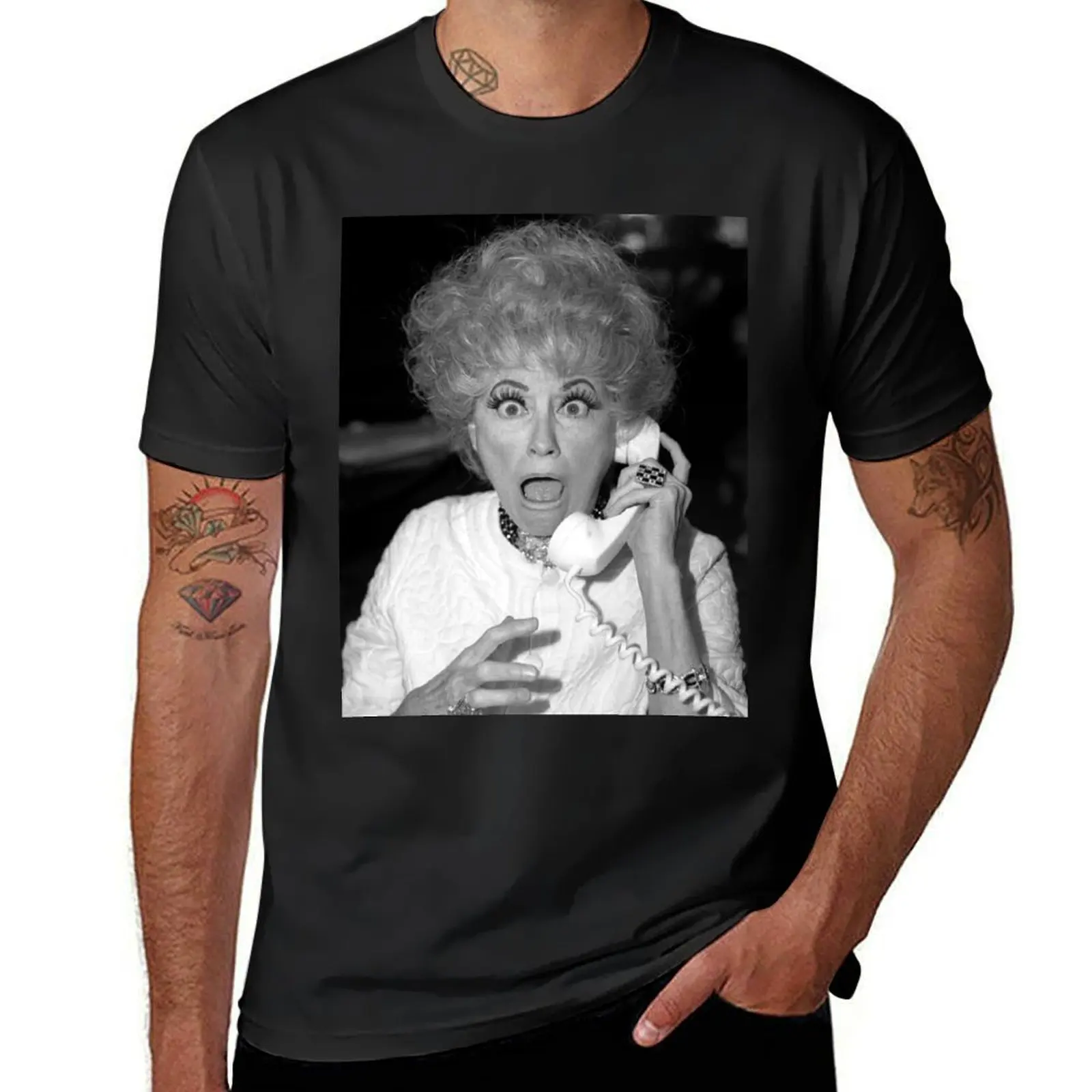 Футболка PHYLLIS DILLER размера плюс s топы кавайная одежда черные футболки для мужчин