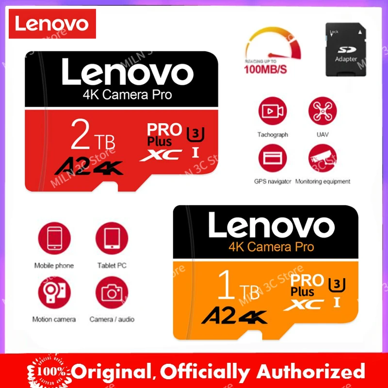 

Карта памяти Lenovo 4K, 128 ГБ, A2, 4K, HD