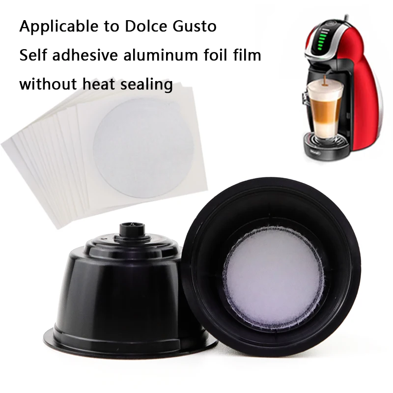 

Подходит для кофейных фильтров Dolce Gusto, может заполняться порошком, самоклеящаяся пленка из алюминиевой фольги, одноразовая кофейная капсул...