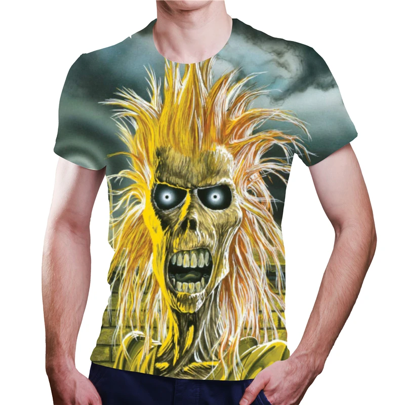 Новинка лета 2022 модная мужская и женская рубашка с рисунком в стиле Heavy Metal Rock