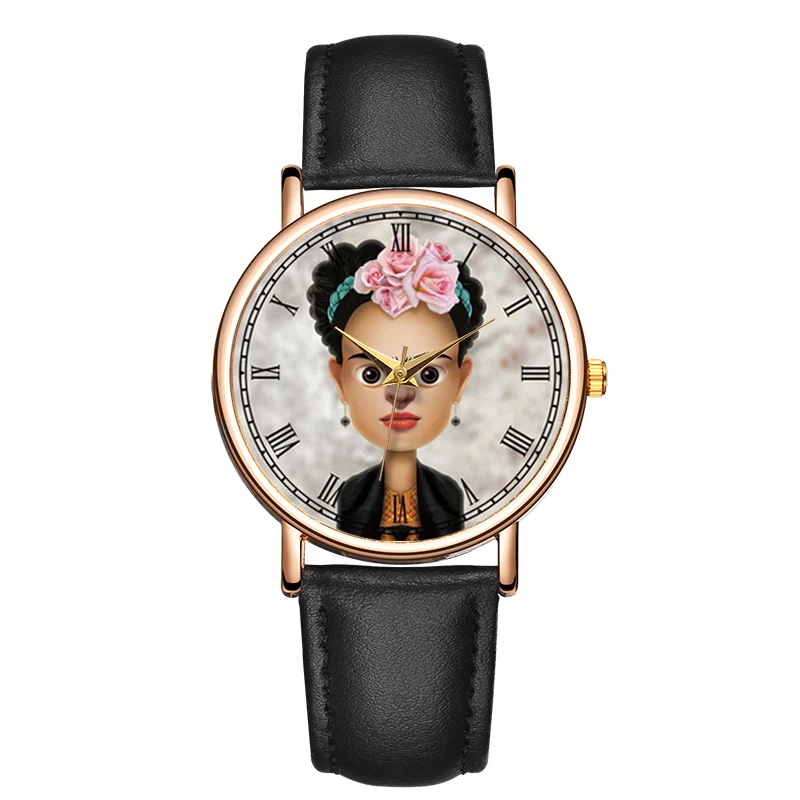 Модные женские кварцевые часы, набор для женщин, интересные водонепроницаемые наручные часы с кожаным ремешком, часы с индивидуальными элементами Модные женские кварцевые часы, набор для женщин, интересные водонепроницаемые наручные часы с кожаным ремешком, часы с индивидуальными элементами