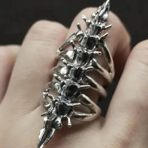 Индивидуальный тренд, ретро, уникальная мода, готическое кольцо со скелетом и черепом, унисекс, сплав, панк, хип-хоп, кольцо на палец, ювелирные аксессуары, подарок