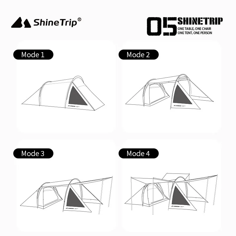 Палатка для кемпинга ShineTrip туннельная палатка легкий тент Большая универсальная