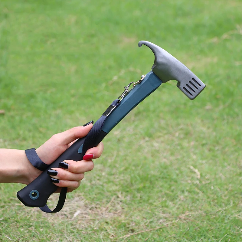 

Уличный молоток для гвоздей Olecranon из углеродистой стали, ручка из ТПР для кемпинга, палатки, навес, вытяжной молоток для гвоздей, высокая твердость, устойчивость к коррозии