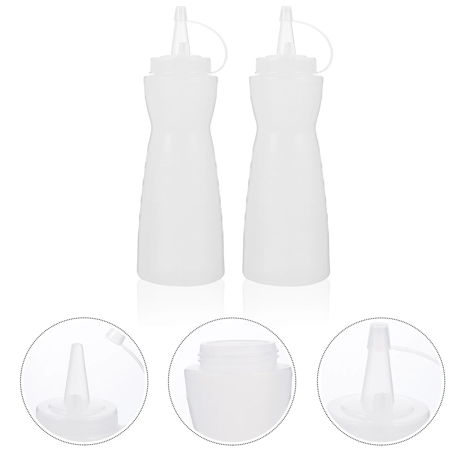 

2 Pcs Squeeze Sauce Bottle Salad Household Plastic Bottles Clear Stand Dressing Ketchup Container Kitchen Jam