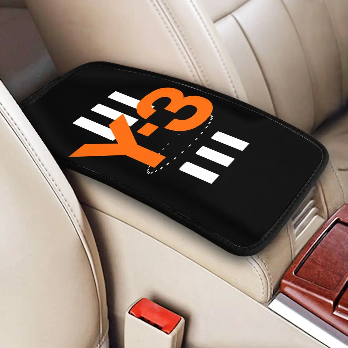 

Накладка на подлокотник автомобиля, кожаный чехол для подлокотника с логотипом Yohji Yamamoto Y3, защитная наволочка для центральной консоли, аксе...