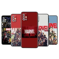 the marvel members for samsung galaxy a52s a72 a71 a52 a51 a12 a32 a21s 4g 5g funda soft black phone case capa coque cover shell