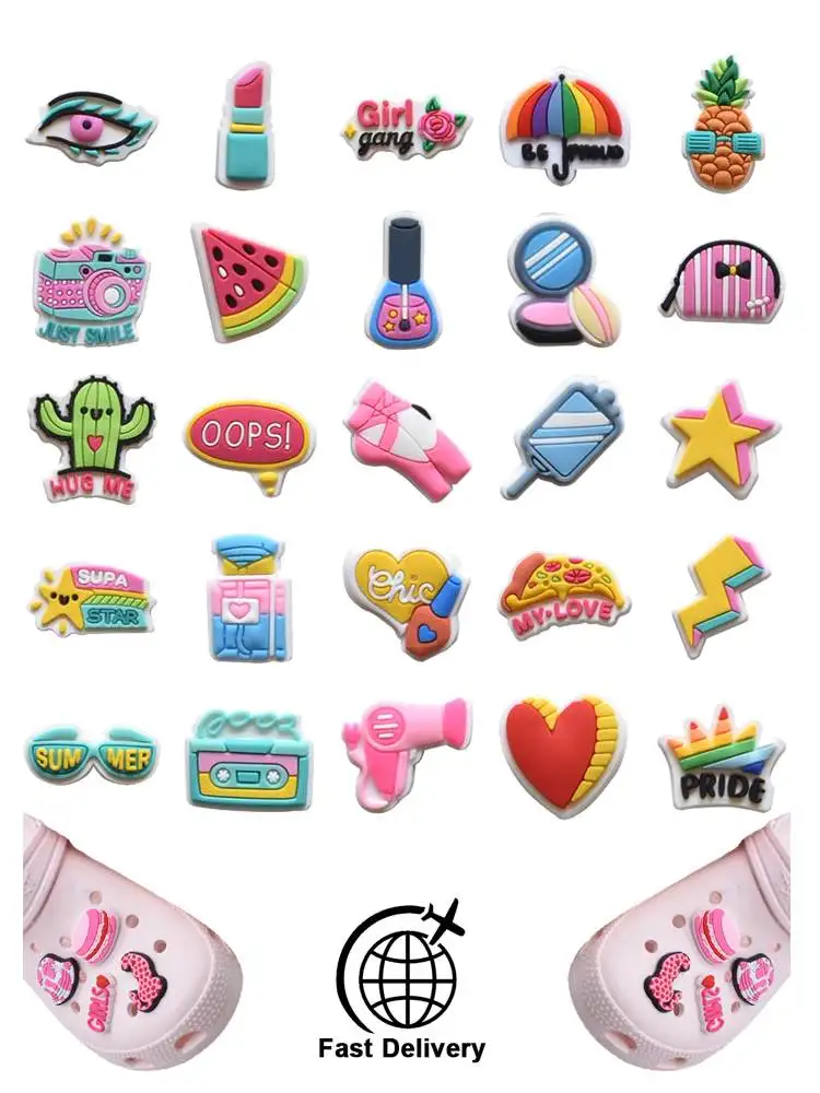 

1Pcs PVC Cactus for Crocs Charms DIY Badge Women Sandals Buckle Kids Pins Decoration Jeans Shoe Accessories X-mas Gift Wholesale