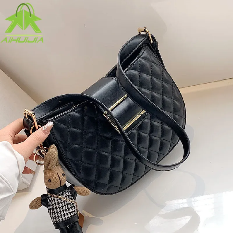 

Embroidery Thread Small PU Leather Crossbody Bags for Women 2022 Trend Handbags Women's Branded Trending Shoulder Underarm Bag