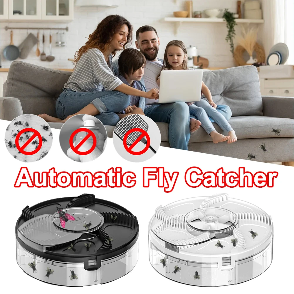 1/2PCS New upgrade Automatic Pest Catcher Fly Killer USB Flytrap Electric Fly Trap Device Insect Pest Catching For Home Kitchen
