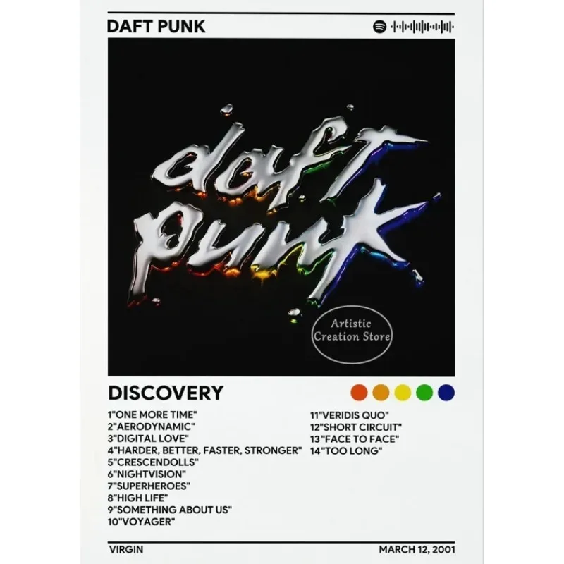 

Абстрактная картина на холсте «По всему миру» Daft Punk