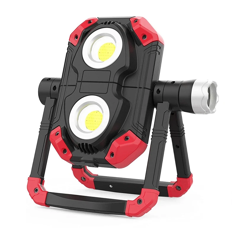 

Rechargeable LED Work Light 3 COB 1150LM Flood Light,360° Rotation Waterproof Light,For Camping Car Repairing,Etc