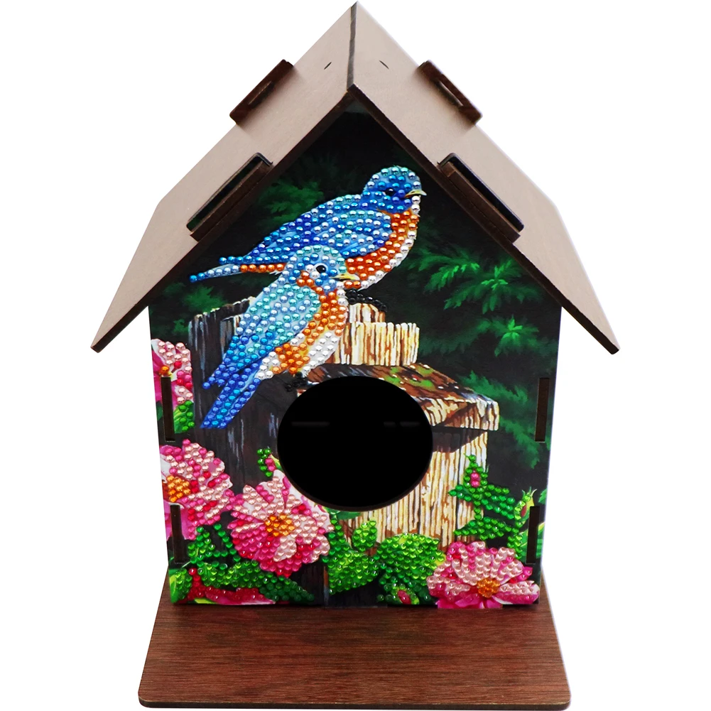 

Алмазная живопись "сделай сам", подвесной домик для птиц, искусственная стена, клетка для попугая, укрытие для сада, украшение, алмазная выши...