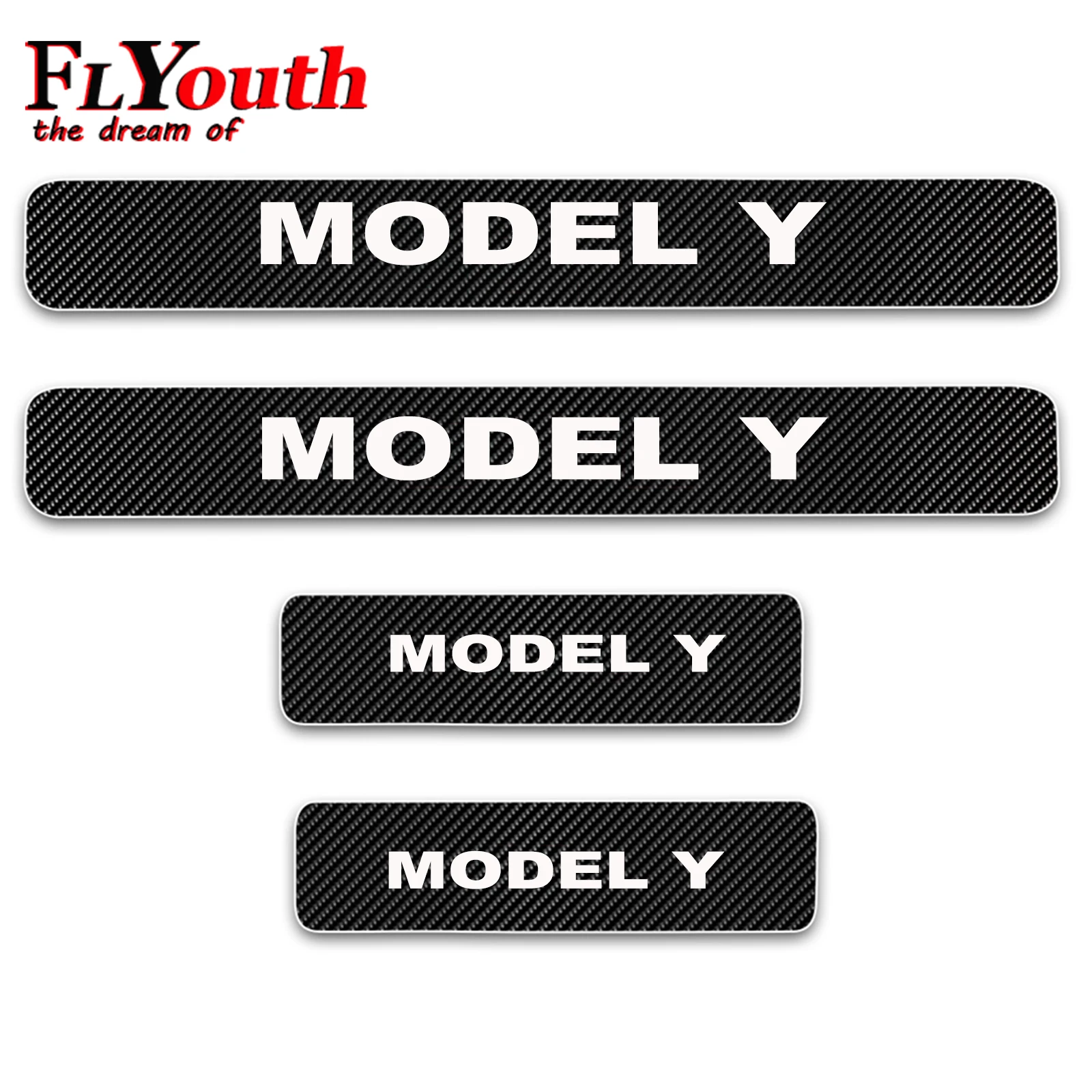 

Светоотражающая 4d-наклейка на порог автомобильной двери Tesla Model Y