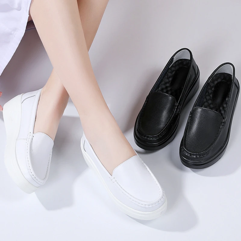 

кроссовки женские 2022 new туфли на платформе кроссовки женские 2022 new осенние ботинки женские лоферы Лоферы женские на платформе, Вулканизированная подошва, удобная обувь с круглым носком, прогулочные лоферы, белые