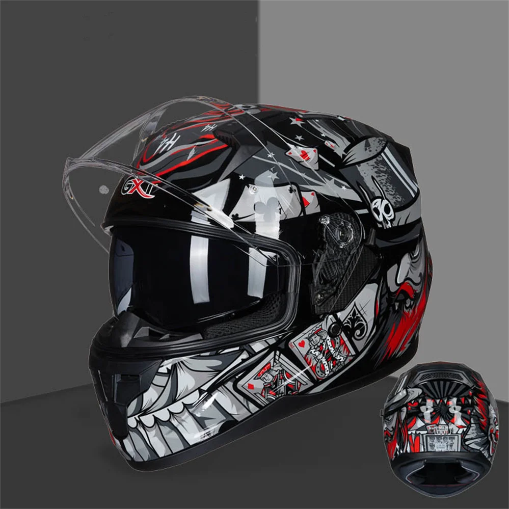 GXT Professional Motocross Racing Casque Moto Men Women Winter Full Face Motorcycle Helmet High Quality Dual Lens Capacete Moto