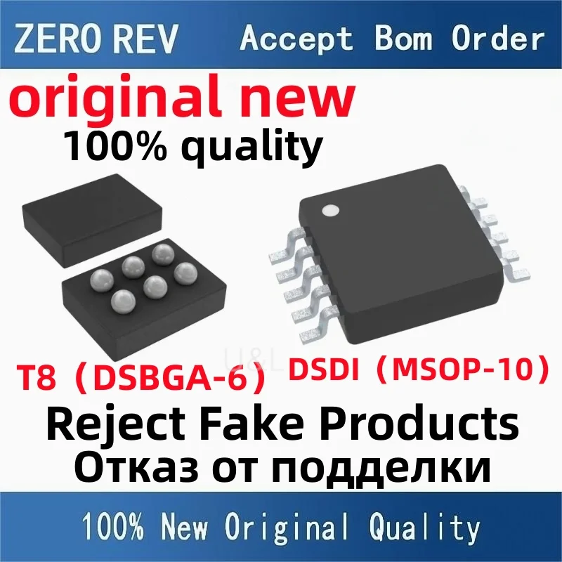 

5Pcs 100% New TMP432BDGSR DSDI TMP108AIYFFR T8 MSOP-10 MSOP10 DSBGA-6 BGA6 Brand new original chips ic