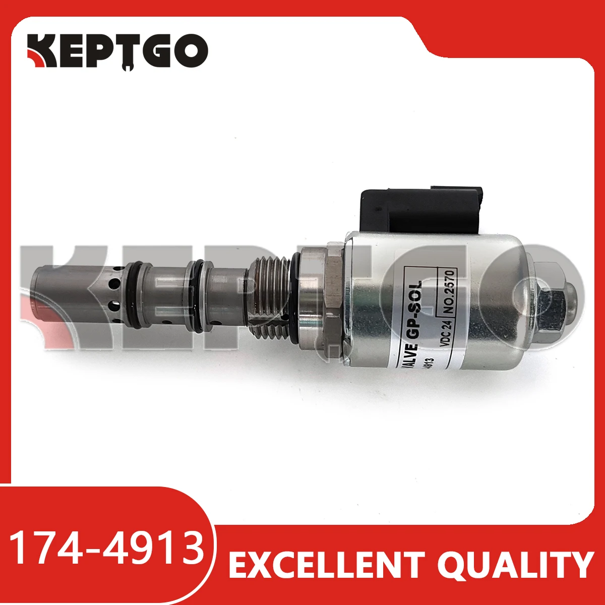 Гидравлический электромагнитный клапан 24 В 174-4913 для Caterpillar CAT 980H 962G 950G 966G 972G 558 522B