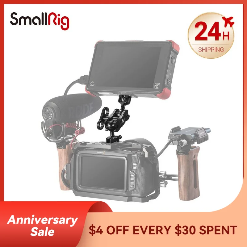 SmallRig DSLR Camera Articulating Arm with Screw Ballhead NATO Clamp Ball head Quick Release Magic Arm for Monitor Support 2071