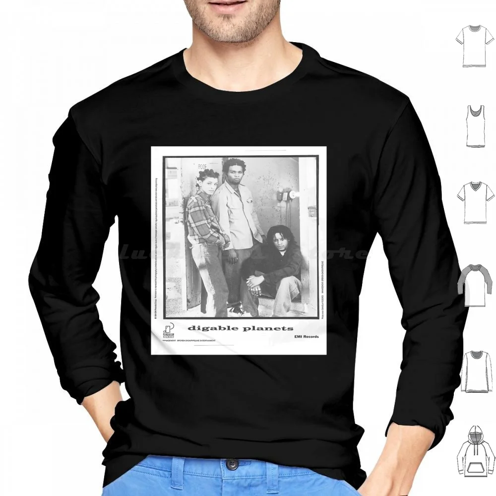 Толстовка Digable с планетами хлопковая длинным рукавом называется квест племя рэп