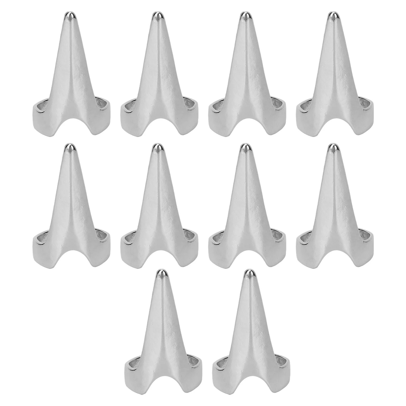 

10pcs Beard Hair Parting Tool Home Salon Alloy Hair Selecting Sectioning Ring for Braiding Cutting Silver