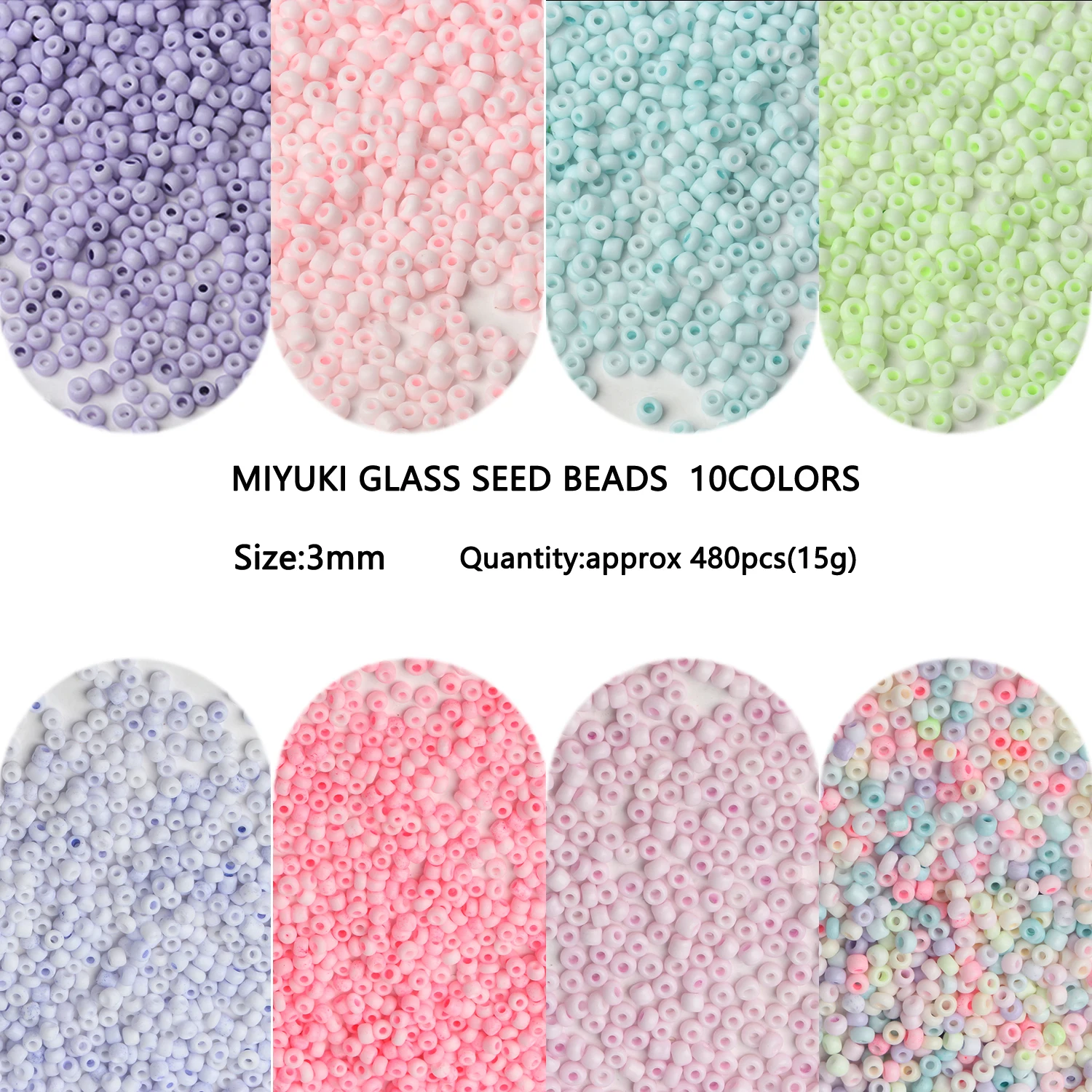 

480pcs/Lot 3mm Wholesale Czech Glass Seed Beads Miyuki Small Round Loose Beads for Jewelry Making DIY Earring Bracelet Accessory