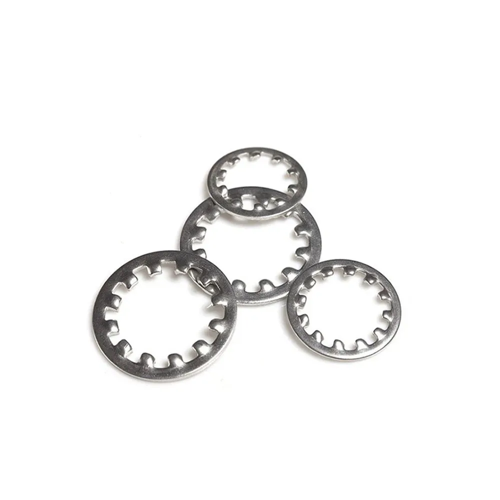 304 нержавеющая сталь DIN6798A внешняя зубчатая Стопорная шайба M3 M4 M5 M6 M8 M10 M12 M20 DIN6797J
