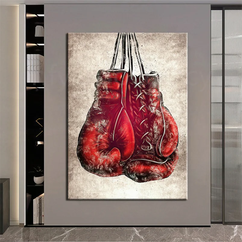 

Sports Room Boxing Gloves Canvas Painting Poster Art Prints Modern Wall Art Picture Living Room Bedroom Home Decoration Cuadros