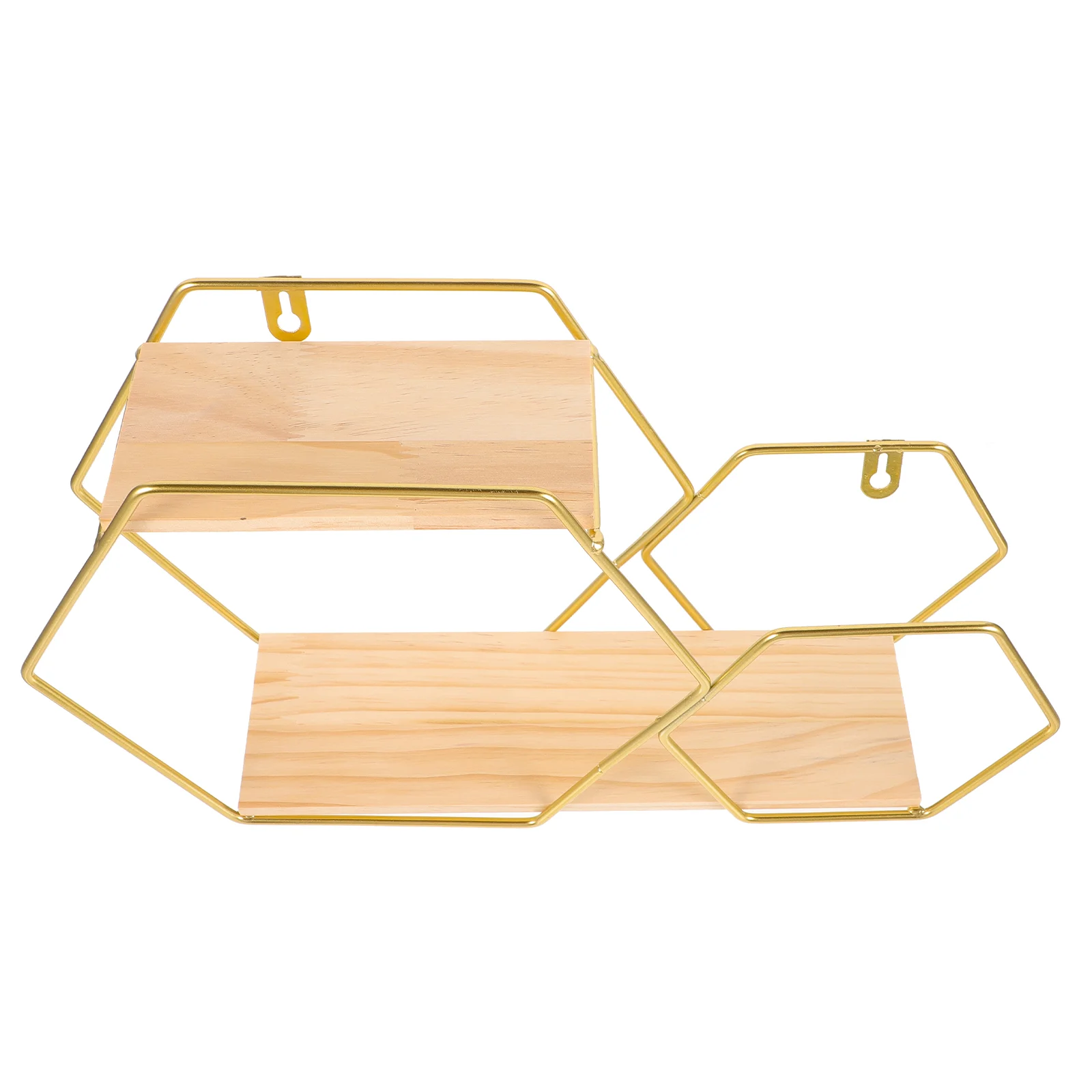 

Wall Mounted Shelf Iron Wall Shelf with Wood Board Household Wall Storage Floating Shelf