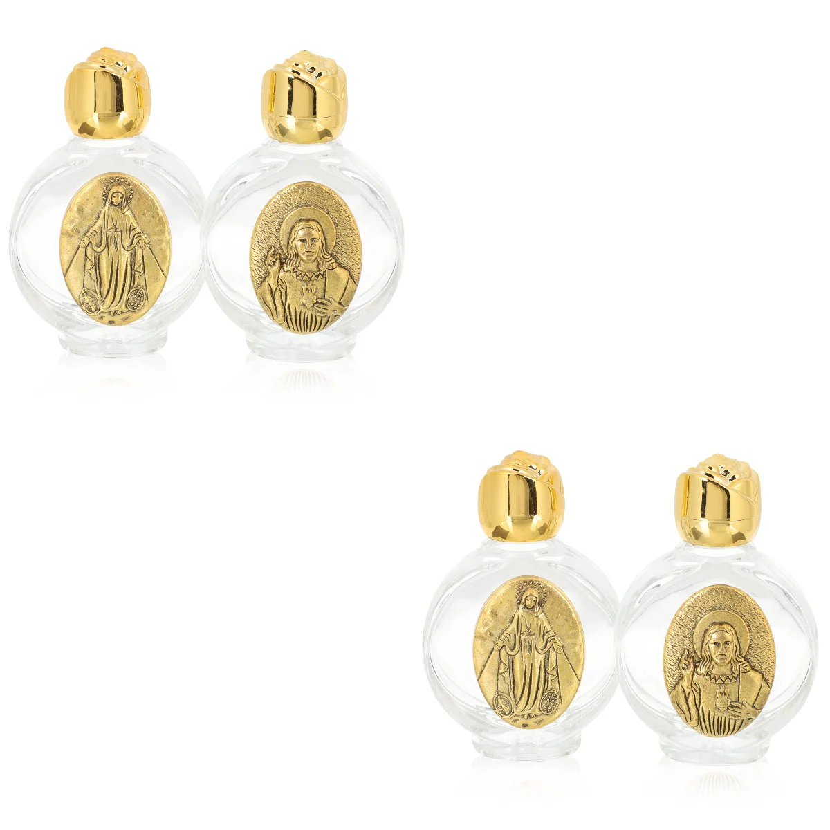 

4 pcs Portable Delicate Glass Holy Water Bottle Holy Water Container Tiny Water Bottles Refillable Water Bottles